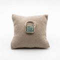Anello cucito acqua marina
